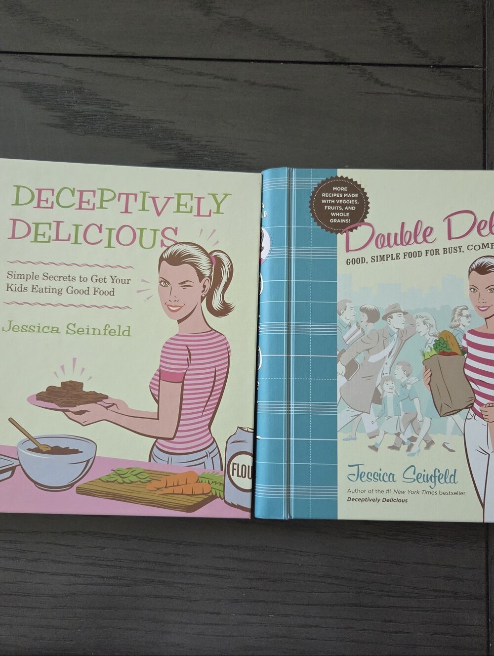 Jessica Seinfeld Lot of 2 Hardcover: Deceptively Delicious & Double Delicious